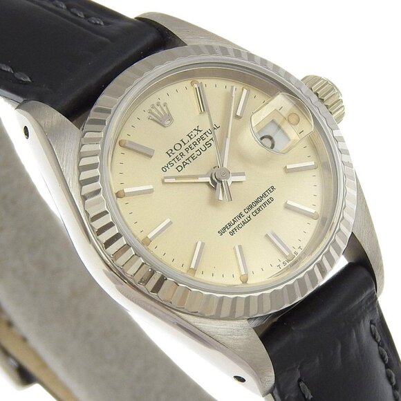 ROLEX Oyster perpetual Watches 69179 Datejust cal.2135 beigeDial K18 white - Picture 3 of 8